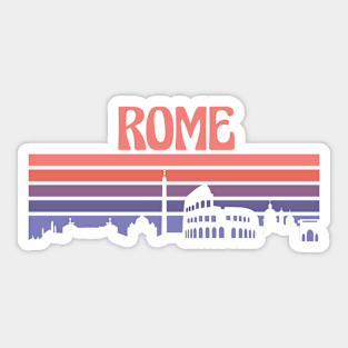 Rome City Skyline Sunset Sticker